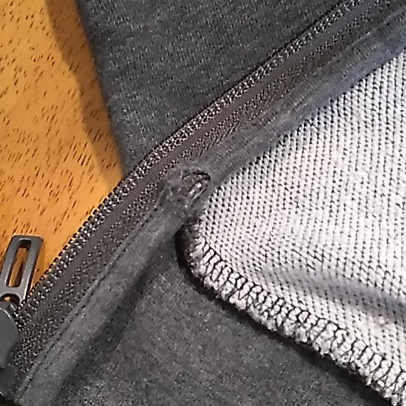 Adidas• charcoal and pink zip up hooded sweatshirt - Picture 7 of 7